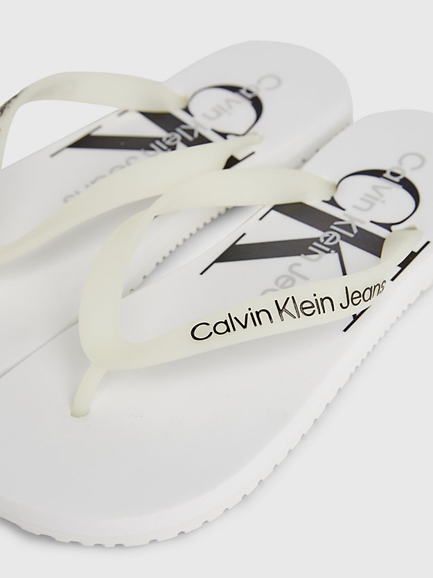 white flip flops for women calvin klein jeans
