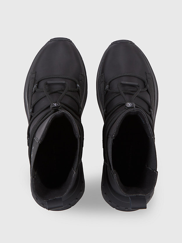 triple black chunky high-top sneakers voor dames - calvin klein jeans