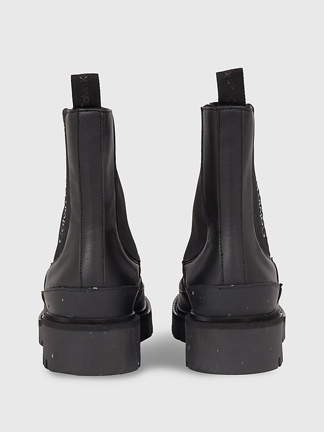 black chelsea-boots aus kunstleder für damen - calvin klein jeans