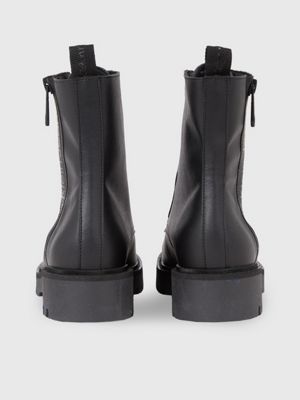 Calvin klein black leather hot sale booties