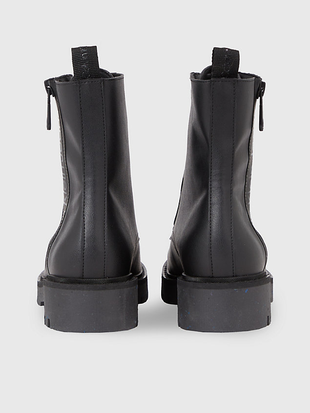 black buty za kostkę ze sztucznej skóry dla kobiety - calvin klein jeans