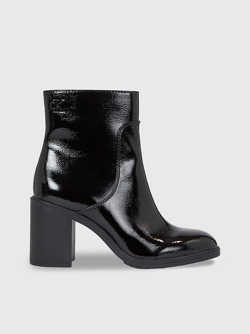 TRIPLE BLACK Ankle-Boots In Lackoptik Mit Absatz undefined Damen Calvin Klein