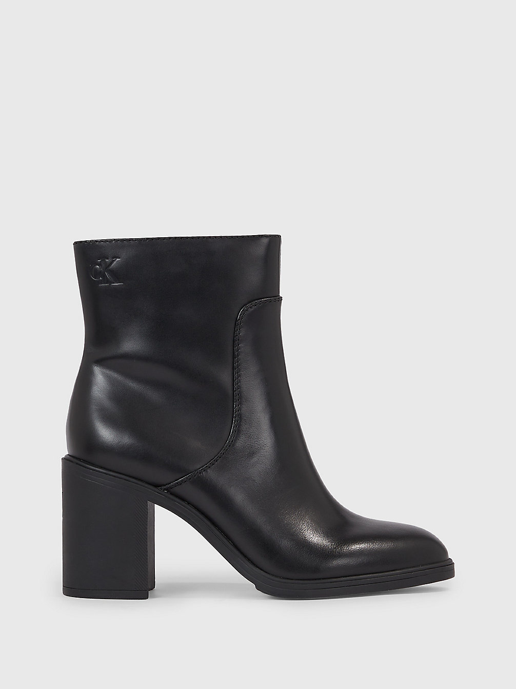 TRIPLE BLACK Ankle-Boots Mit Absatz Aus Leder undefined Damen Calvin Klein