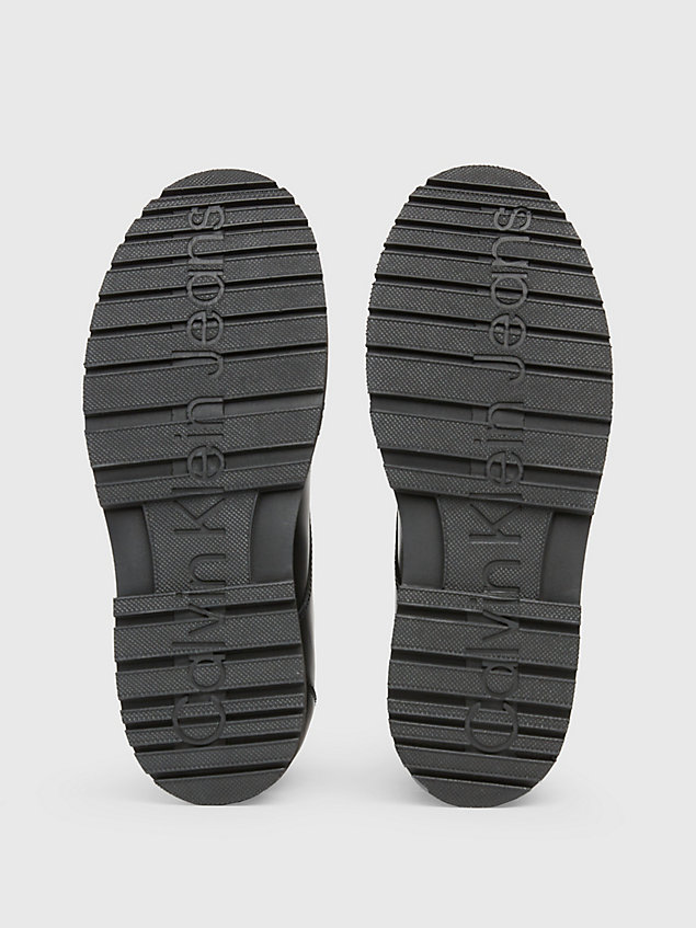 black skórzane buty za kostkę dla kobiety - calvin klein jeans