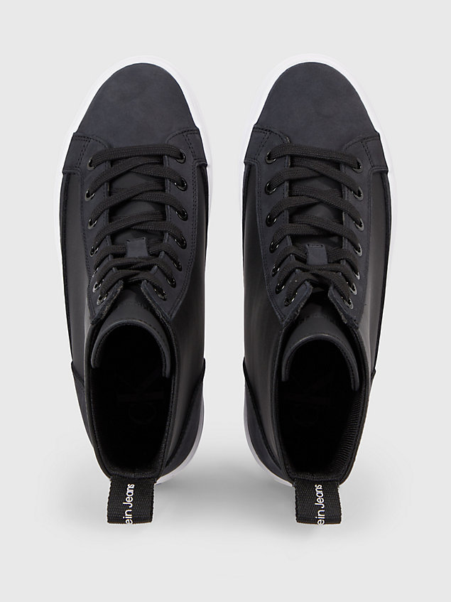 black buty sportowe za kostkę na platformie dla kobiety - calvin klein jeans