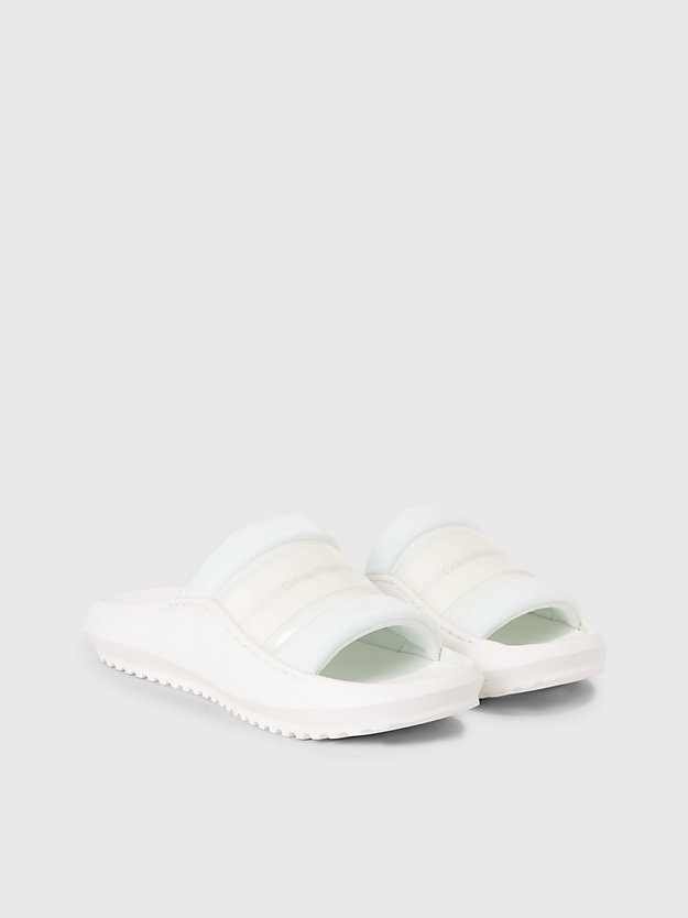 bright white hybrid-logo-slippers für damen - calvin klein jeans