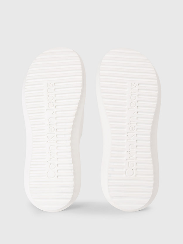 chanclas híbridas con logo bright white de mujeres calvin klein jeans