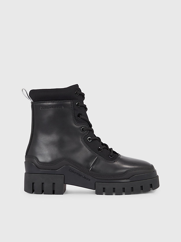 black leather boots for women calvin klein jeans