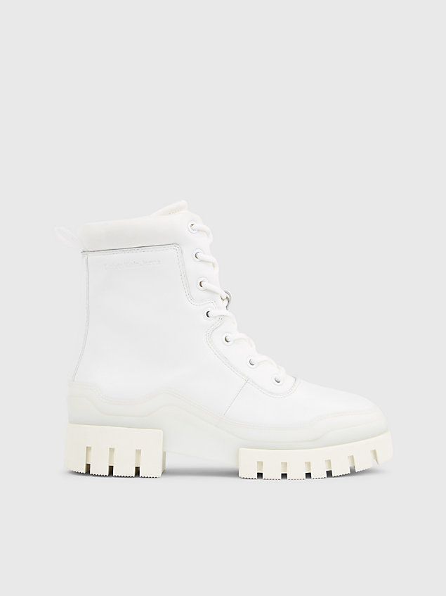 white leder-boots für damen - calvin klein jeans