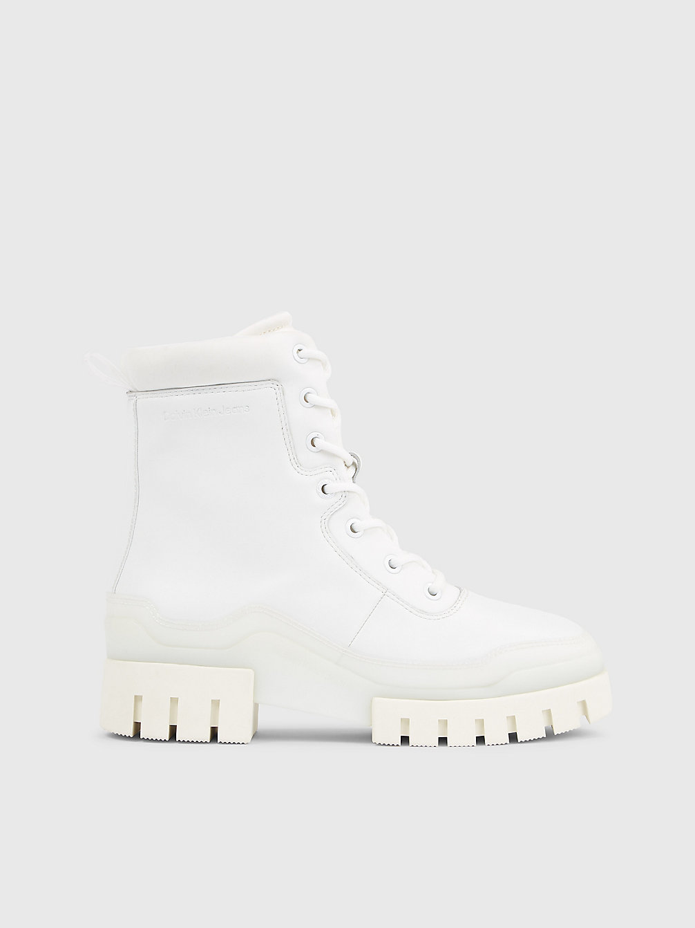 BRIGHT WHITE Leder-Boots undefined Damen Calvin Klein