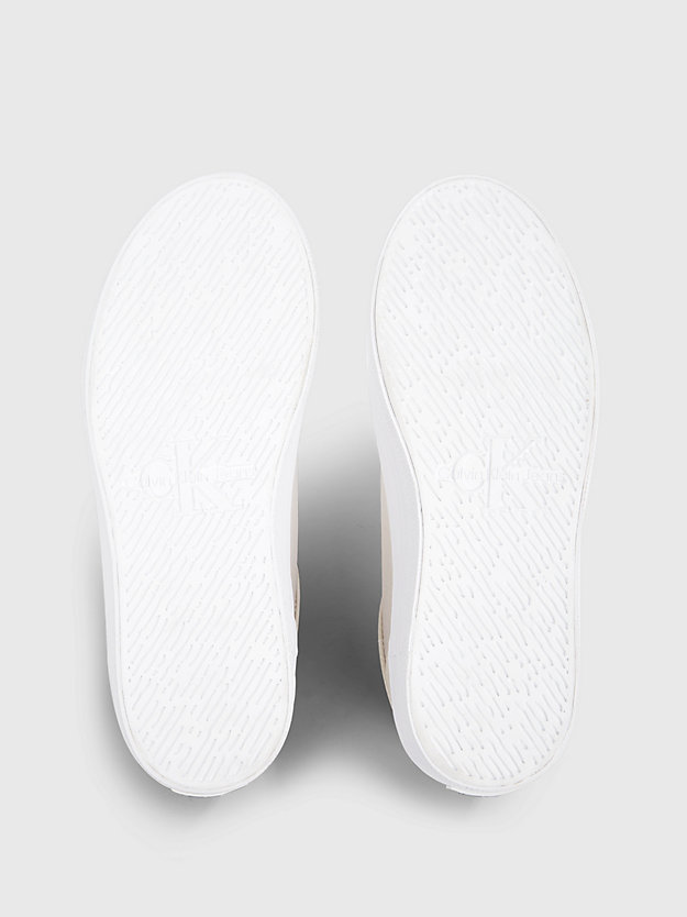 sneaker con platform in pelle eggshell / creamy white da donna calvin klein jeans