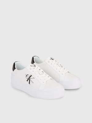 Calvin klein white hot sale platform trainers