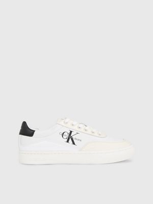 Calvin klein womens white hot sale trainers