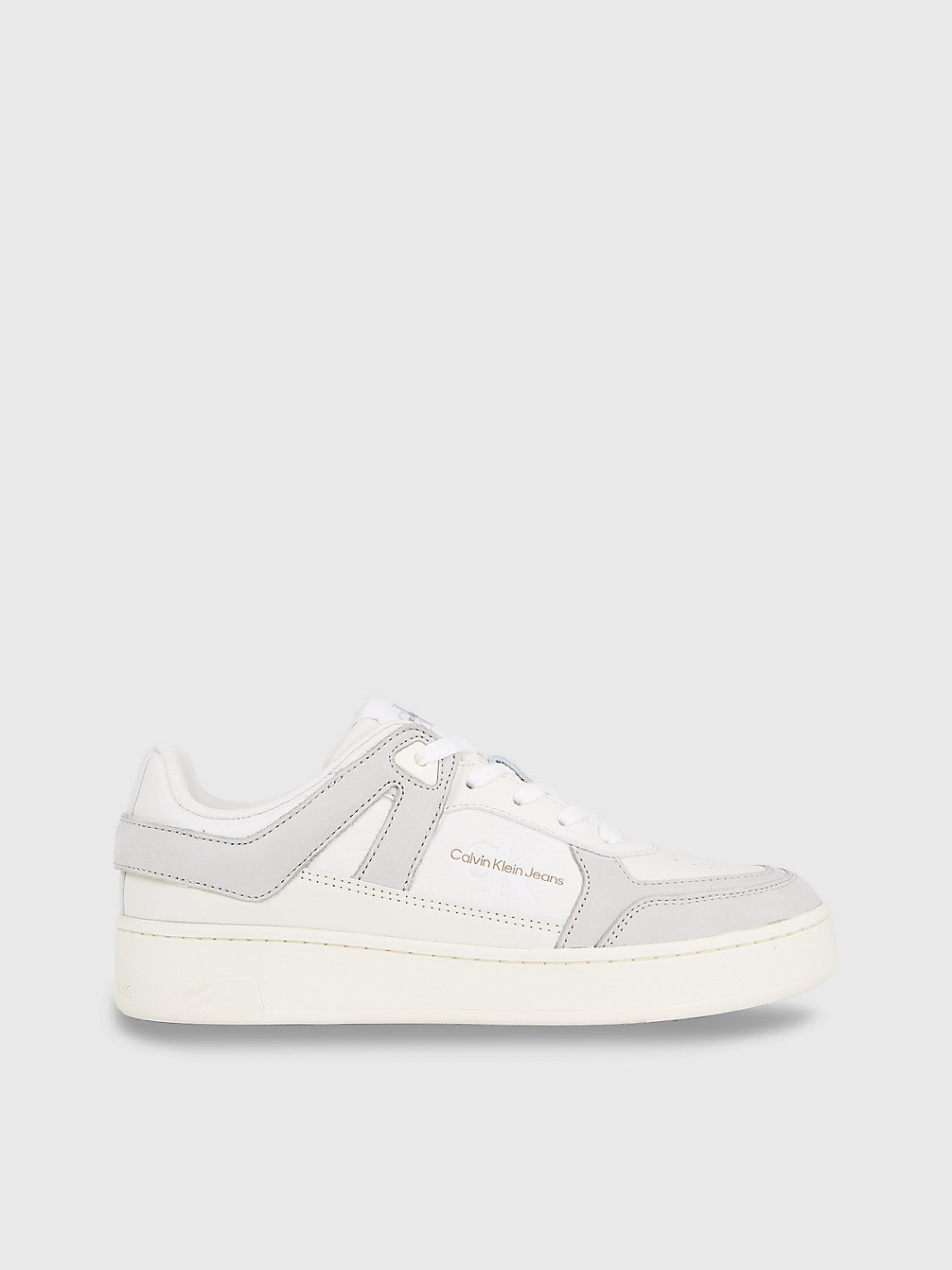 CREAMY WHITE/EGGSHELL Leder-Sneakers undefined Damen Calvin Klein