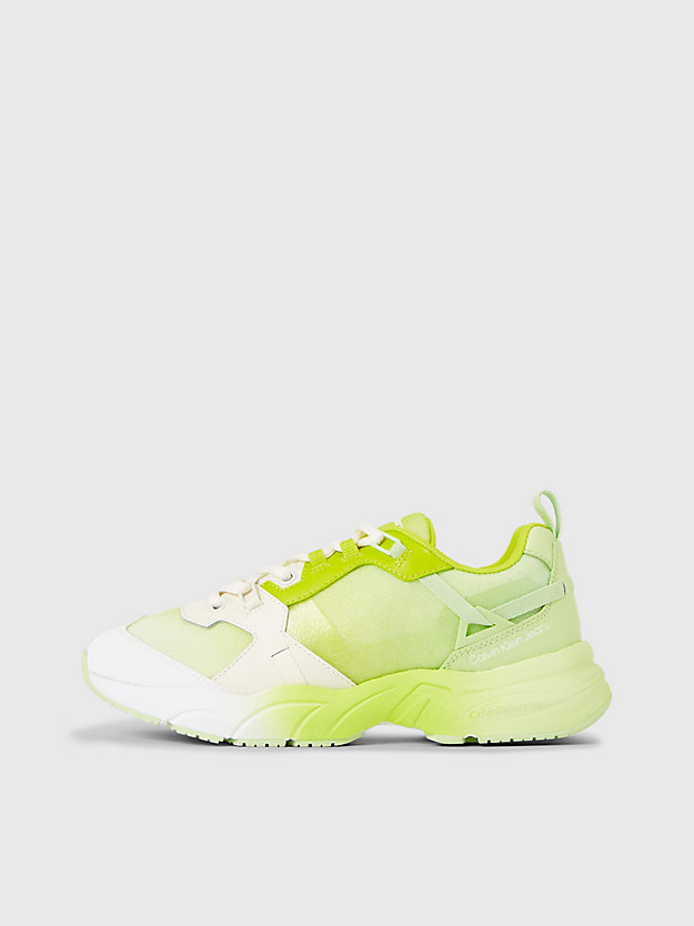 exotic mint/sulphur/creamy white trainers for women calvin klein jeans