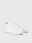 triple bright white leather platform trainers for women calvin klein jeans