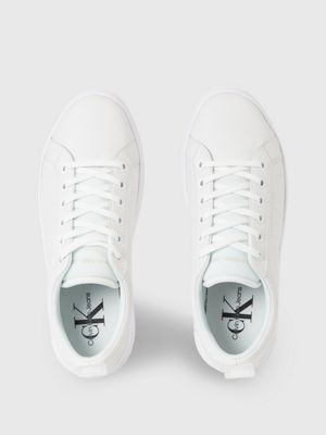 Calvin klein white clearance platform trainers