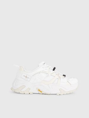 Uo tyson white faux leather best sale chunky trainers