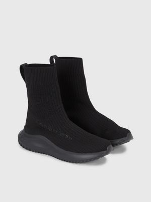 All black cheap sock trainers