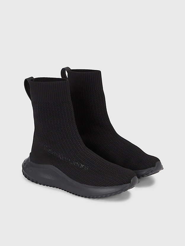 triple black high-top sock trainers for women calvin klein jeans
