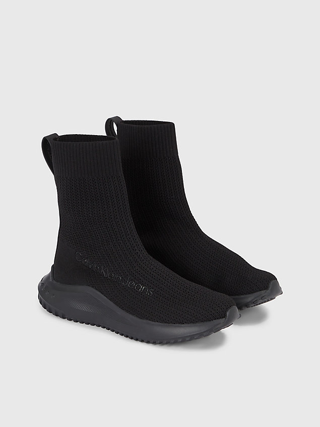 black high-top sok sneakers voor dames - calvin klein jeans