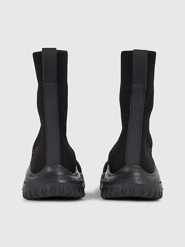 baskets montantes avec chaussette intégrée black pour femmes calvin klein jeans