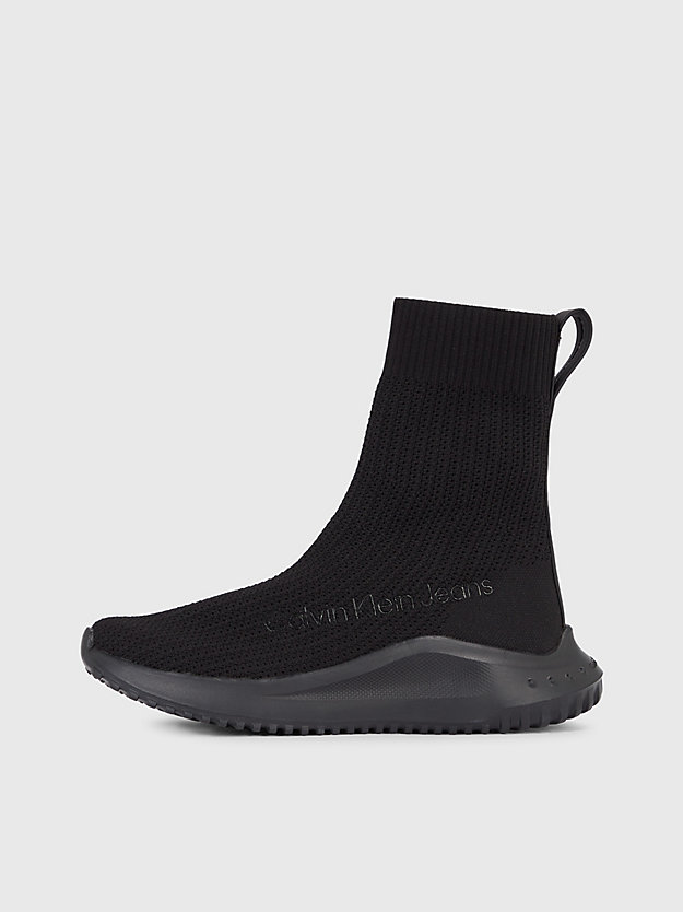 triple black high-top sok sneakers voor dames - calvin klein jeans