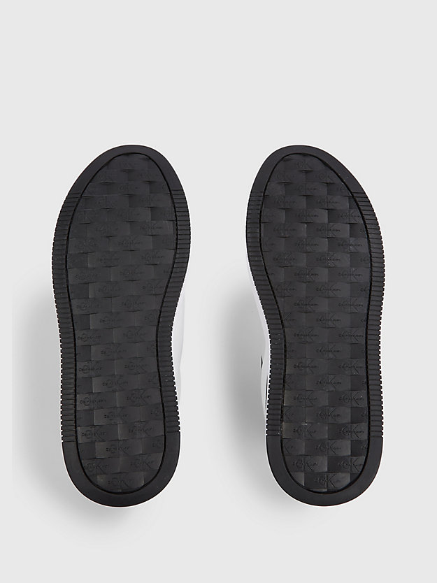 black/bright white plateau-sneakers für damen - calvin klein jeans