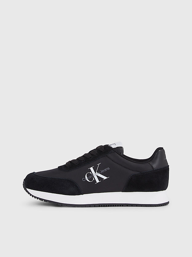 black/bright white sneakers voor dames - calvin klein jeans