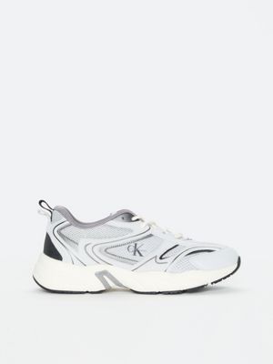 Calvin klein black maya mesh and suede fashion hot sale trainers