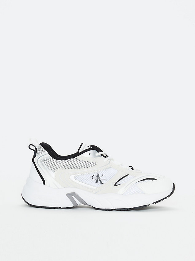  suede and mesh trainers for women calvin klein jeans