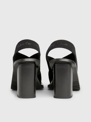 Black calvin klein sandals best sale