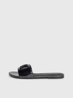 black patent sandals for women calvin klein jeans