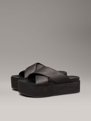 Leather Platform Sandals Calvin Klein® | YW0YW013490GT