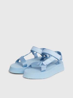 dusk blue webbing sandals for women calvin klein jeans