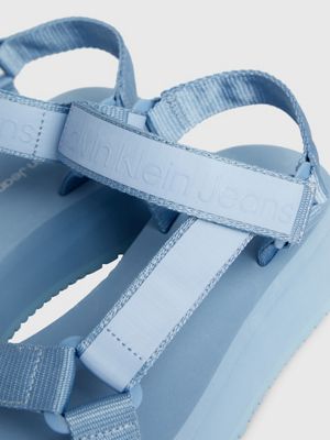 dusk blue webbing sandals for women calvin klein jeans