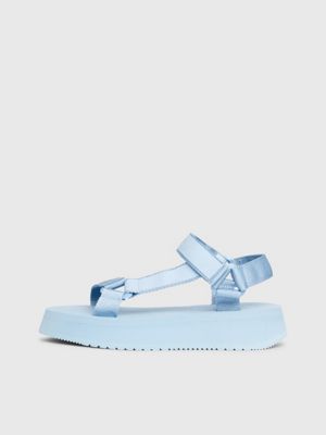 dusk blue webbing sandals for women calvin klein jeans