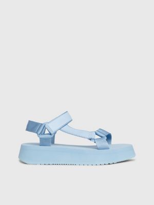 blue webbing sandals for women calvin klein jeans