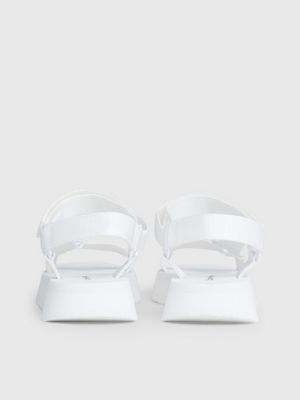 bright white webbing sandals for women calvin klein jeans