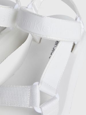 bright white webbing sandals for women calvin klein jeans