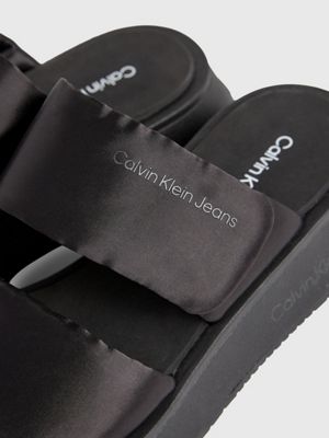 black satin sandals for women calvin klein jeans