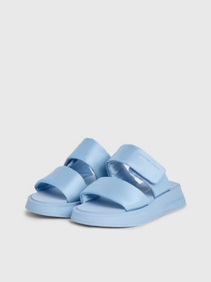 dusk blue satin sandals for women calvin klein jeans