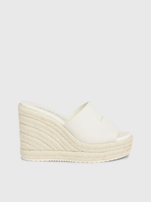 Women's white espadrille wedge hot sale shoes