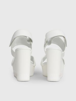 Calvin klein best sale white sandals