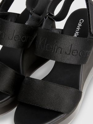 black platform wedge sandals for women calvin klein jeans