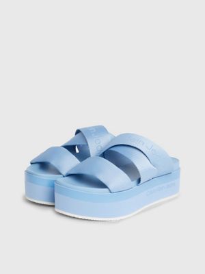 dusk blue/mediterranean blue platform sandals for women calvin klein jeans