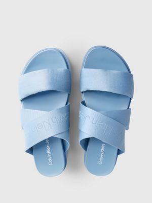 dusk blue/mediterranean blue platform sandals for women calvin klein jeans