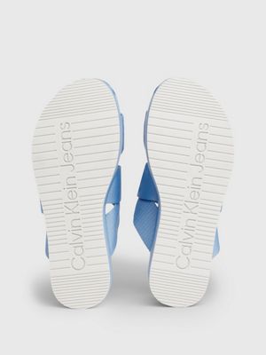 dusk blue/mediterranean blue platform sandals for women calvin klein jeans