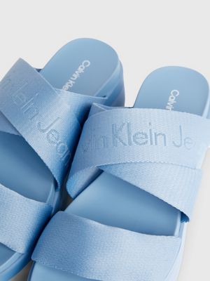 dusk blue/mediterranean blue platform sandals for women calvin klein jeans