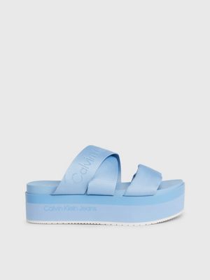 blue platform sandals for women calvin klein jeans